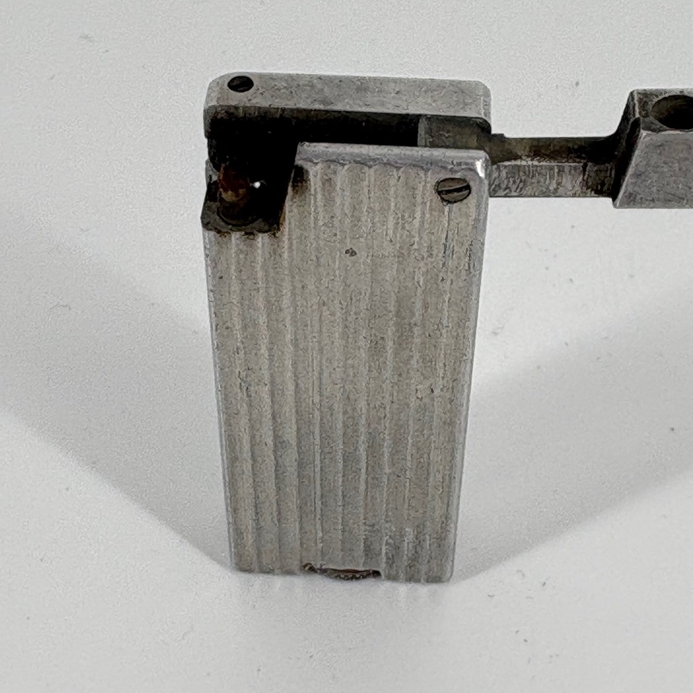 Vintage Cygnus Lighter Union Ship Chandlers Yokohama Silver Ribbed Japan Made